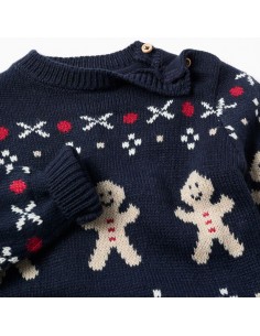 JERSEY PUNTO AZUL NAVIDAD BEBE 2