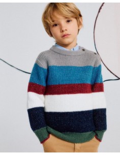 JERSEY DE RAYAS EN PUNTO INGLES NIÑO