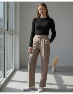 PANTALÓN BEIGE TELA FLUIDA CHICA