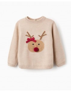 JERSEY BEIGE NAVIDEÑO BEBE