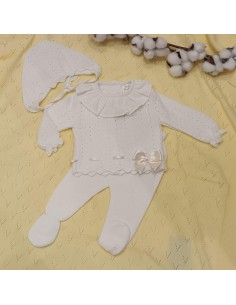 Conjunto de hilo blanco Recién nacidos