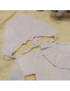 Conjunto de hilo blanco Recién nacidos 2