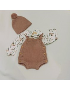 CONJUNTO RANITA PUNTO  CAMISA Y GORRO