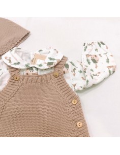 CONJUNTO RANITA PUNTO  CAMISA Y GORRO 2