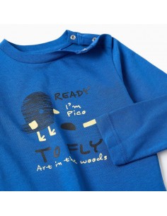 CAMISETA MANGA LARGA AZUL BEBE 2