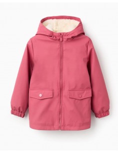 PARKA ROSA CON CAPUCHA Y FORRO SHERPA 2